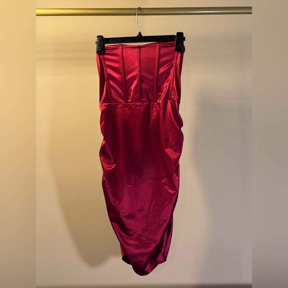 #21 Elegant Red Strapless Dress